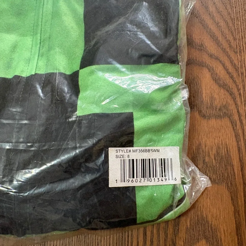 Minecraft‎ Creeper Pajamas Boys Size 8 Green New One Piece Union Suit NWT